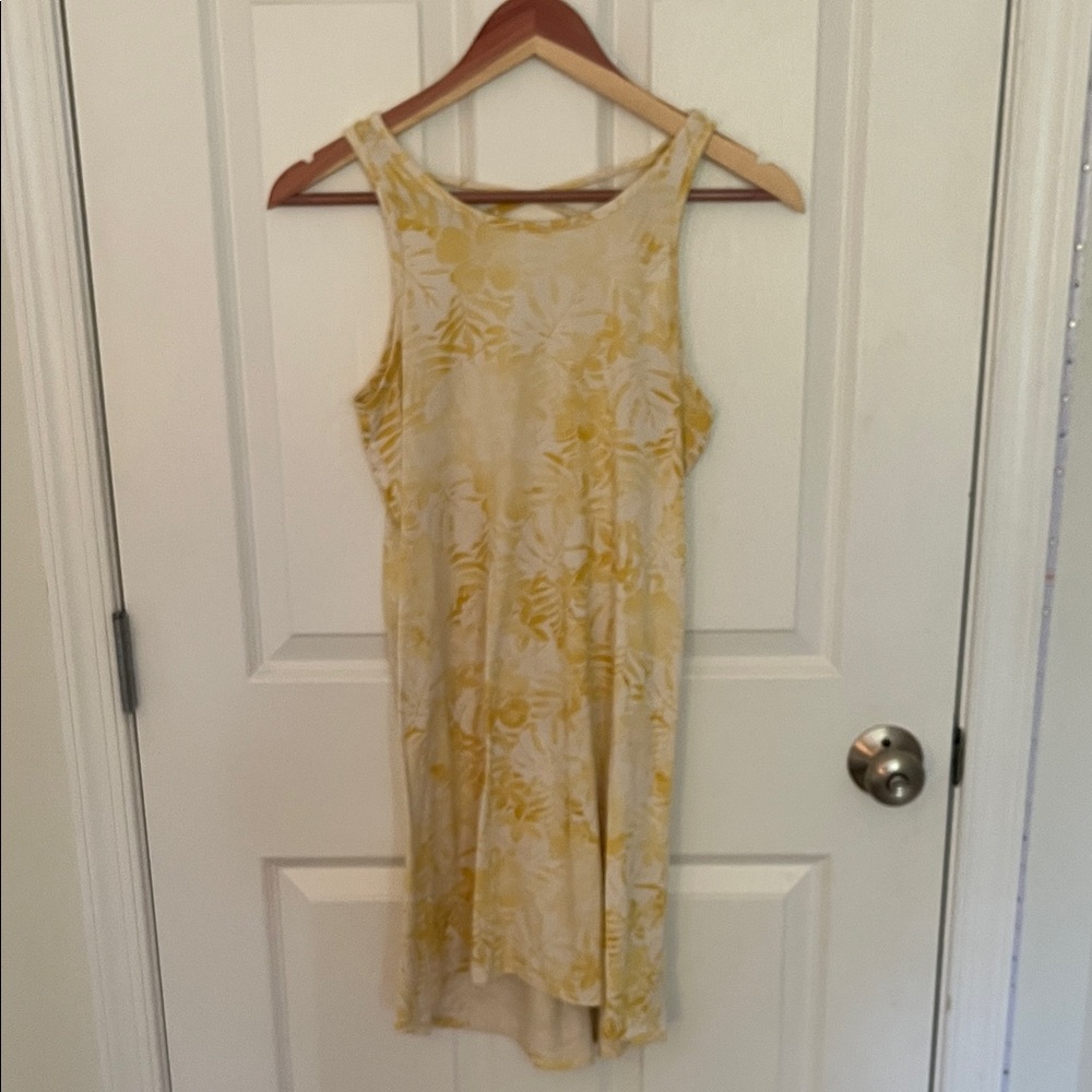 Old Navy Yellow and Cream Floral Dress